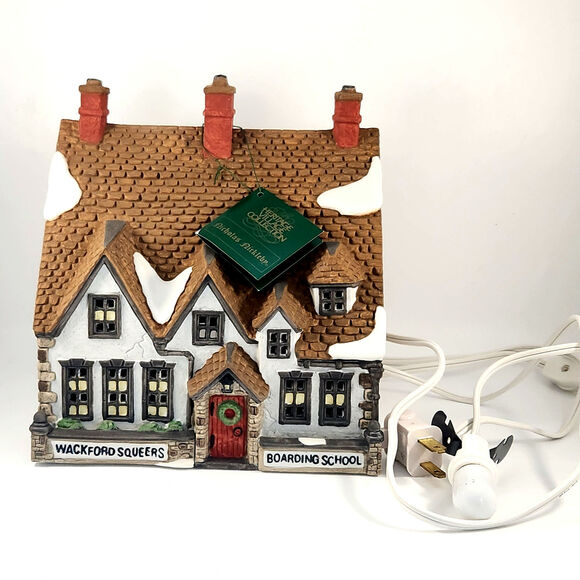 Dept 56 Dickens' Village Nicholas Nickleby Wackford Squeers Boarding School - Picture 3 of 16